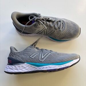 New Balance Fresh Foam 880 V11 Gray & Teal Running Shoes Men’s 6 Women 7.5 SH5